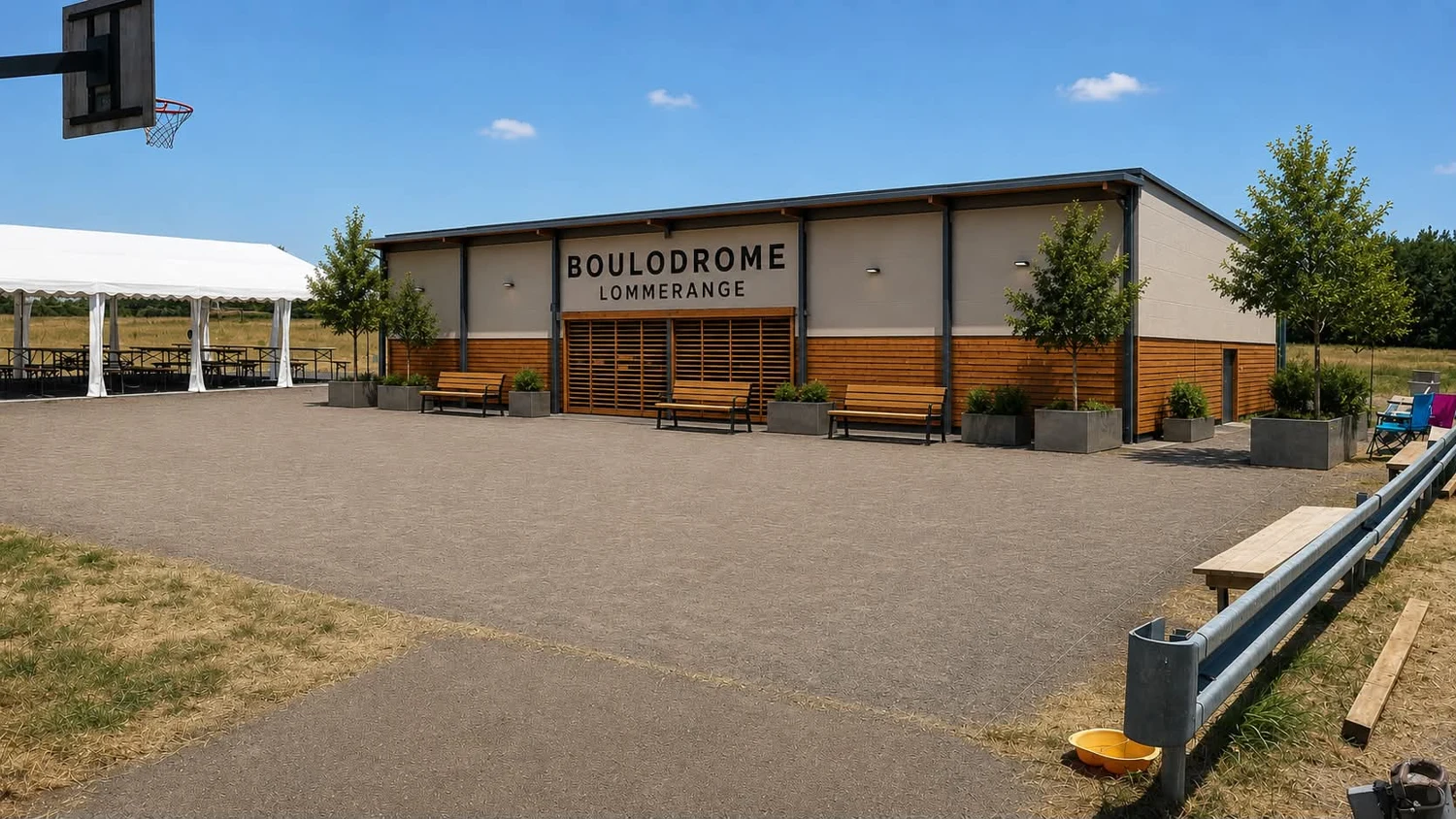 Illustration du futur boulodrome communal de Lommerange